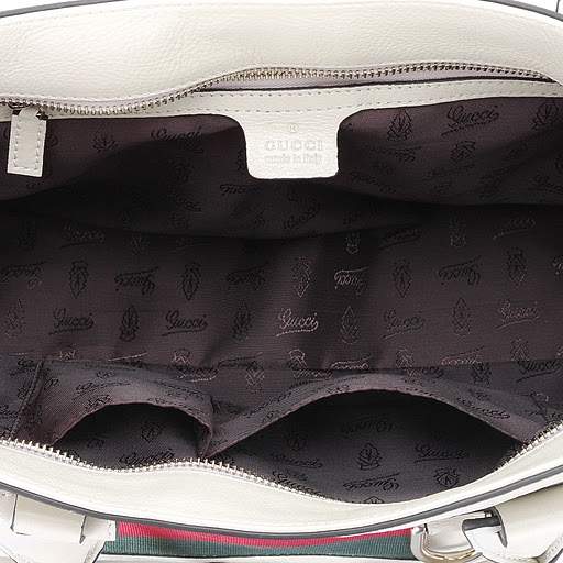 1:1 Gucci 247575 Gucci Heritage Large Tote Bags-Cream Guccissima Leather - Click Image to Close